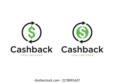 Diseño vectorial de logotipo de respaldo en caja. Plantilla de logotipo de dinero. Icono de negocios y finanzas. Dinero con flechas.