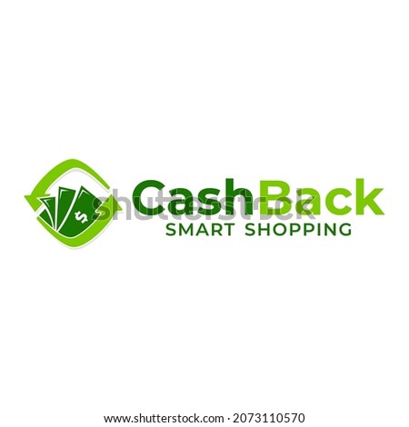 Cashback logo vector design. Money logo template. Business and finance icon. Money with arrows. Currency. Financial support.