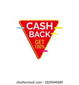 Concepto del programa de fidelización de Cashback. Tarjeta de crédito o débito con monedas devueltas a la cuenta bancaria. Reembolso del diseño del servicio de dinero. Ilustración vectorial del símbolo de devolución de efectivo bono