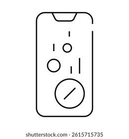 cashback mobile app line icon vector. cashback mobile app sign. isolated contour symbol black illustration