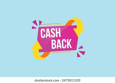 Cashback or money back label. Vector illustration