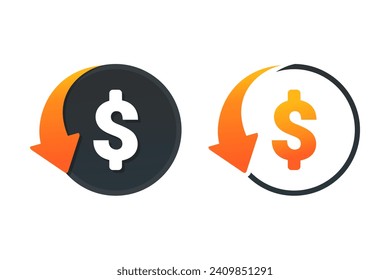 Cashback money icon. Illustration vector