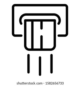 Cashback money icon. Outline cashback money vector icon for web design isolated on white background