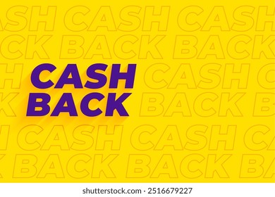 cashback promo oferecer fundo para vetor de marketing de negócios