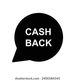 promoción de cashback con vector de icono de burbuja de voz