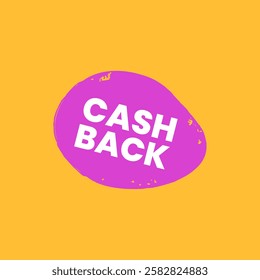 Cashback refund offer sticker template vector design