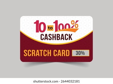 Modelo de design Cartão de Rascunho de Cashback com Porcentagem de Cashback