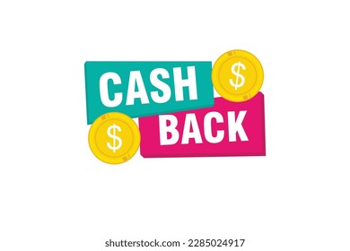 Cashback service, Cashback icon isolated on white background. financial payment label. Vector illustration