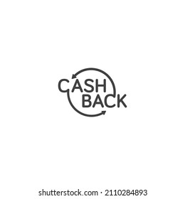 Cashback service, rotation arrow. Vector icon template