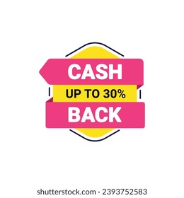 Cashback tags vector badges template design vector illustration