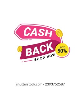 Cashback tags vector badges template design vector illustration