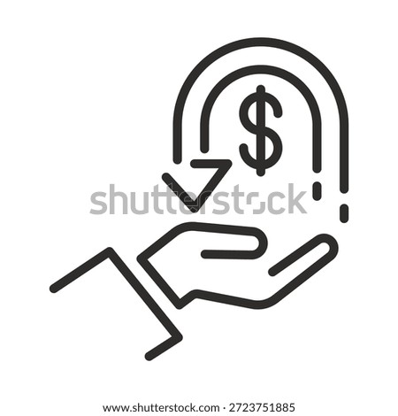 Cashback vector icon, money refund
