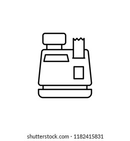 cashbox. Element of online shopping icon for mobile concept and web apps. Thin line cashbox can be used for web and mobile