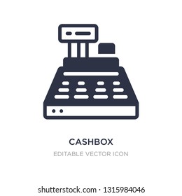 cashbox icon on white background. Simple element illustration from Business concept. cashbox icon symbol design.