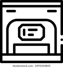 cashbox icon. Thin Linear Style Design Isolated On White Background