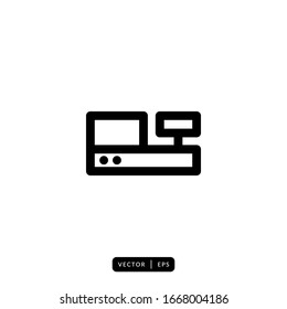 Cashbox Icon Vector - Sign or Symbol