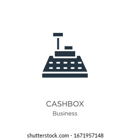 Kästchen-Symbol-Vektorillustration. Trendy flache Kashbox Symbol aus der Business-Kollektion einzeln auf weißem Hintergrund. Vektorillustration-Illustration kann für Web- und Mobile-Grafikdesign, Logo, eps10 verwendet werden