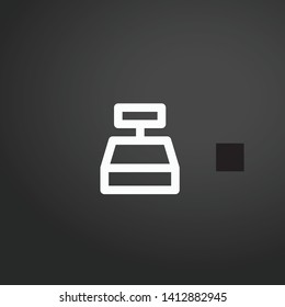 Cashbox vector icon. Cashbox concept stroke symbol design. Thin graphic elements vector illustration, outline pattern for your web site design, logo, UI. EPS 10.