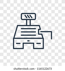 Cashbox vector icon isolated on transparent background, Cashbox logo concept