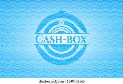 Cash-box water emblem background.