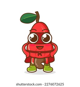 cashew apple cartoon heroes vector. cartoon character