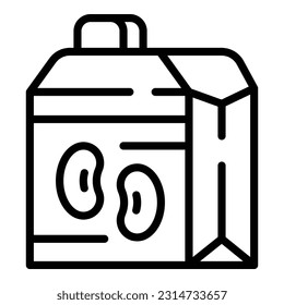 Cashew drink icon outline vector. Vegetable milk. Vegan food