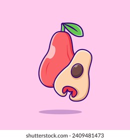 Cashew Fruit Illustration, Vector, Isolated Icon