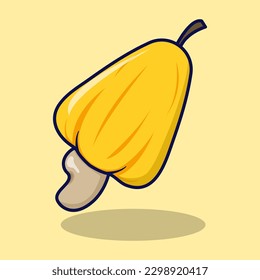 Cashew Fruit vector Illustration. Cashew icon Concept isolated. Flat design