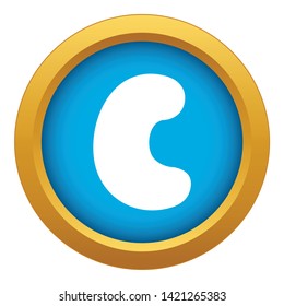 Cashew icon blue vector isolated on white background for any design