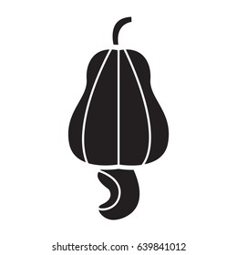 cashew icon flat black