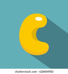 Cashew icon. Flat illustration of cashew vector icon for web on baby blue background