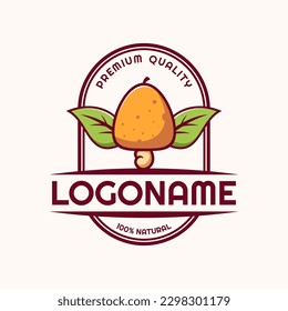 Cashew logo template, suitable for farm, market, and shop