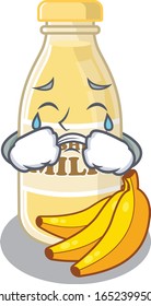 Cashew milk cartoon character concept with a sad face