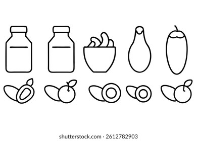 Cashew Milk Line Art Creative Drawing for Food Packaging Design (1)