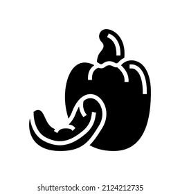 cashew nut glyph icon vector. cashew nut sign. isolated contour symbol black illustration