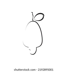 Kaschu-Nuss-Symbol, Vektorgrafik