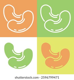 cashew sign symbol vector flat icon