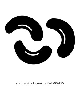 cashew sign symbol vector flat icon