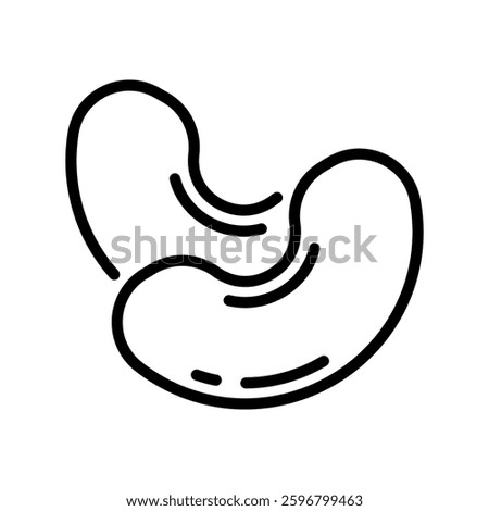 cashew sign symbol vector flat icon