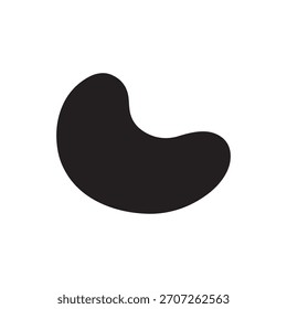 Cashew silhouette vector flat illustration on white background