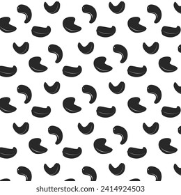 Cashews dry fruits pattern texture symbol design vector