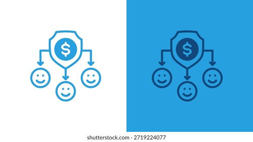 Cashflow Flat, mit hellem und dunklem Hintergrund