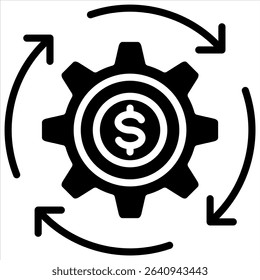 Cashflow Icon Element for Design