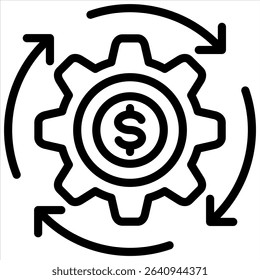 Cashflow Icon Element for Design
