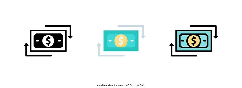 Elemento de icono de flujo de efectivo para diseño