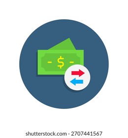 Cashflow Icon Flat Vector Illustration