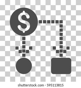 Cashflow icon. Vector illustration style is flat iconic symbol, gray color, transparent background. Designed for web and software interfaces.