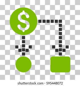 Cashflow icon. Vector illustration style is flat iconic bicolor symbol, eco green and gray colors, transparent background. Designed for web and software interfaces.