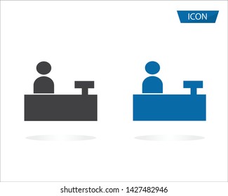 Cashier , cash icon vector isolated on white background.