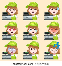 Cashier Emoticon Sticker

